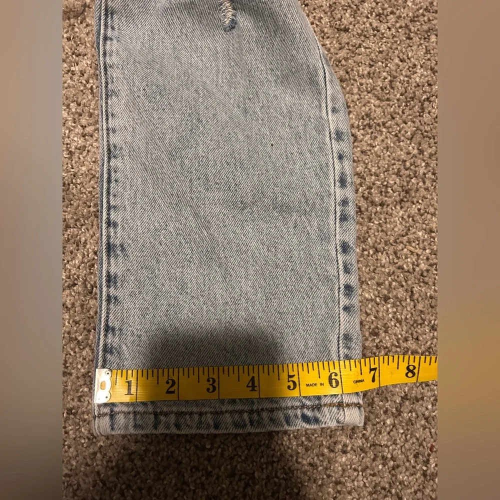 PacSun Mom Jeans Size 28 High Rise Distressed Light Wash Straight Leg